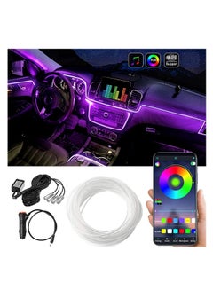 Buy Car LED Strip Lights,Multicolor RGB Car Interior Lights 4 in 1, 6 meters in UAE