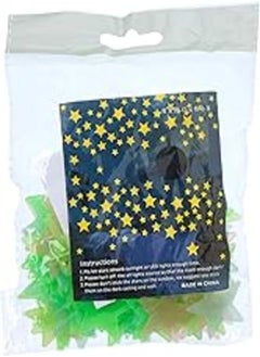 اشتري 100pcs Glow in the Dark Stars Wall Stickers 3D Glowing Bright Star Ceiling Decors for Kid's Bedroom في مصر