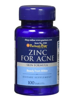 Buy Puritan's Pride Zinc for Acne 100 Tablets in UAE