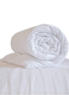 Buy Duvet Insert Quilted Plain Cotton White 240x260cm in UAE