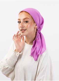 Buy Square plain Crepe Chiffon Purple For Women in Egypt