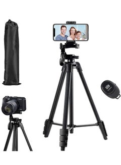 اشتري Flexible Tripod, 136cm Extendable Phone Tripod Stand with Carry Bag,Cell Phone Tripod with Wireless Remote,Universal Tripod for Video Selfie,iPhone Tripod Stand Travel Camera Tripod في الامارات