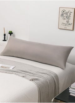 Buy 1 Piece Long Body Pillow Case, Plain Cappuccino Color. in UAE