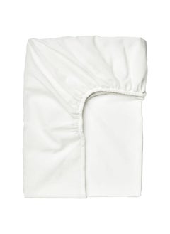 Buy Fitted Sheet White 90X200 Cm in Saudi Arabia