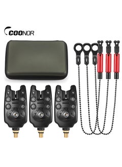 Buy Fishing Bite Alarms Chain Alert Swinger Set Digital Fishing Alarm Kit LED Alarm Indicator Alert Fishing Swinger Fishing Tackle with Zippered Box in UAE