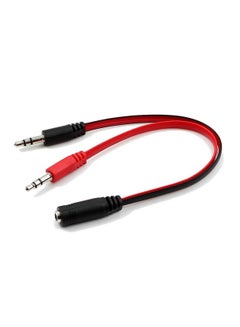 Buy Audio Splitter Cable Stereo AUX 2 Male to 1 Female in UAE