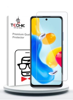 Buy Techie Anti Reflection Anti Bubbles 9H Hardness HD Tempered Glass Screen Protector For Xiaomi Redmi Note 11S 5G in Saudi Arabia