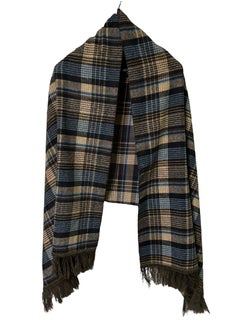 Buy Plaid Check/Carreau/Stripe Pattern Winter Scarf/Shawl/Wrap/Keffiyeh/Headscarf/Blanket For Men & Women - XLarge Size 75x200cm - P05 Camel in Egypt