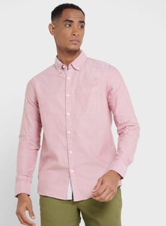 اشتري Thomas Scott Pure Cotton Button-Down Collar Smart Slim Fit Casual Shirt في الامارات