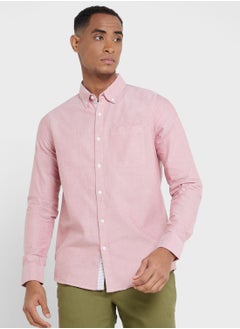 Buy Thomas Scott Pure Cotton Button-Down Collar Smart Slim Fit Casual Shirt in UAE