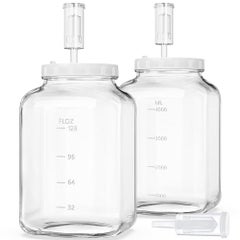 Folinstall 1 Gallon Glass Jar With Airtight Lid – Large Clear Mason Jar – 1 Gal