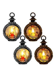 اشتري Pack Of 4 Christmas Decoration Lantern, Christmas Led Ball Lantern, Santa Claus, Hanging Led Christmas Lantern, Led Candle Lantern, Christmas For Christmas Decoration, Party, Table Decoration في مصر