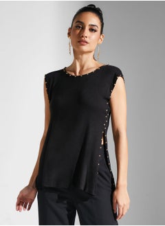 Buy Knitted Embellished Top in UAE