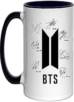 اشتري RYN BTS Signature Printed Ceramic Coffee Mug, Glossy Finish Vibrant Print [350ml Capacity ] Multicolor في مصر