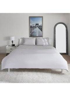 اشتري Purely-Percale 3-Piece 300TC Percale Queen King Duvet Quilt Cover Set 220 x 220 cm في الامارات