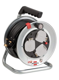 Buy Garant S Compact Cable Reel 15m With 3Way Socket For Indoor Outdoor Use Stainless Steel Ergonomic Handle Black Cable in Saudi Arabia