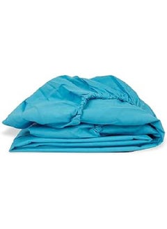 Buy Plain sheet set, size 120*200 cm,  turquoise in Egypt