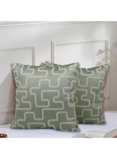 Buy Maze Green 16x16 Inch Decorative Cushion & Cushion Cover-Set of 2 in UAE