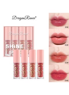 Buy 4Pcs 4 Color Matte Liquid Lipstick Makeup Set Kit - Long Lasting Waterproof Hydrating Lip Gloss Lip Glaze Set - Pigmented Lip Makeup Gift Sets For Girls And Women in UAE