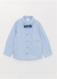 اشتري Long Sleeve Patterned Baby Boy Shirt and Bowtie 2-Pack Set في مصر