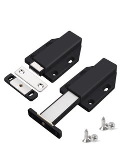 Buy 2 Pack Black Cabinet Door Bouncer Magnetic Touch Lock Push to Open Cabinet Hardware Latch with 12 Screws in Saudi Arabia