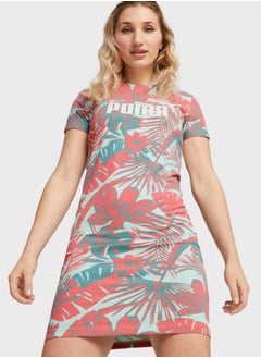 Buy Essential Flower Power Aop T-Shirt Dress in UAE