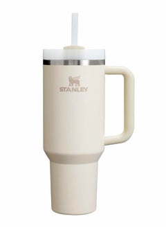 اشتري Stanley Quencher H2.0 FlowState Stainless Steel Vacuum Insulated Tumbler with Lid and Straw ideal for water iced tea coffee smoothies and more Color Cream Capacity 40 oz في الامارات