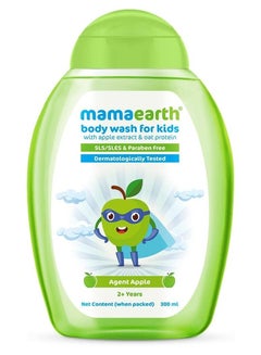 Buy Mamaearth Agent Apple Body Wash for Kids with Apple & Oat Protein – 300 ml in UAE