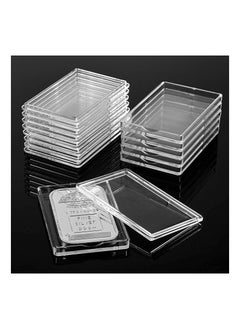 اشتري Clear Acrylic 1 oz Silver Bar Case, Silver Bar Holder Plastic Storage Organizer Box for 1oz Silver Bar 1 Troy Ounce Bar Collection of Coins, 30 Pcs في السعودية