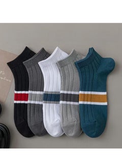 اشتري Men Absorb Sweat and Deodorize Socks 5 Pairs High Quality Socks One Size Fits All في الامارات