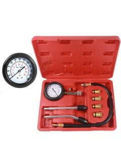 اشتري Tool Engine Compression Tester Automotive, 8Pcs Fuel Pressure Gauge Set with Adapter for Small Engines, Cylinder Leak Down Tester for Petrol Gas Engine في السعودية