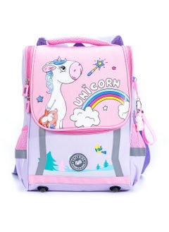 Buy School Bag Unicorn - Purple + Pink in UAE