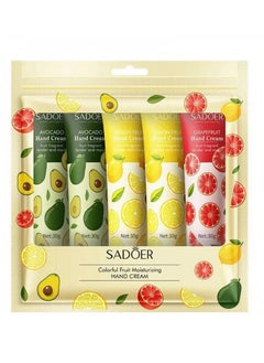 Buy Sadoer Colorful Fruit  Moisturizing  Hand Cream 5x30g in Saudi Arabia