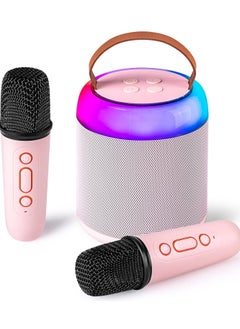 Buy Mini Karaoke Machine with 2 Wireless Microphones for Kids Adults, Portable Bluetooth Speaker Toy for 2-12 Years Old Girls and Boys, Perfect for Birthday Gift and Home Party in Saudi Arabia