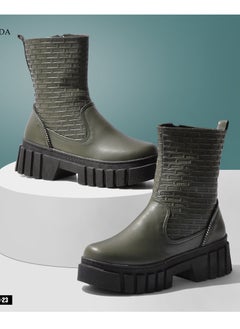 Buy boots Captonia leather Green b-23 in Egypt