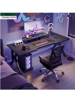 Buy Gaming Desk Small Gaming Desk for Kids Gift Idea PC Computer Desk Home Office Desk Workstation with Carbon Fiber Surface Gaming Table 120x60x75cm in Saudi Arabia