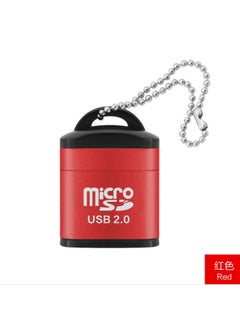 اشتري Mobile phone memory card TF card reader Mini small car audio USB card reader Red في السعودية