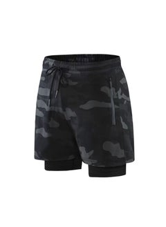 اشتري Fashionable Men's Double-Layer Quick Drying Beach Swimming Shorts في الامارات