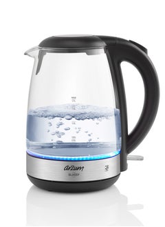 Buy Glassy Kettle Electric tea water boiler with Blue LED Indicator Light in UAE