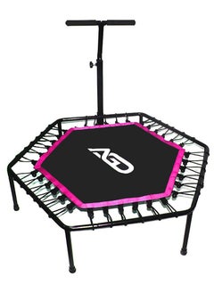 Buy Professional Fitness Trampoline with Adjustable Handle for Outdoor and Indoor Use, Suitable for Adult Fitness, Weight Capacity: 150kg in Saudi Arabia