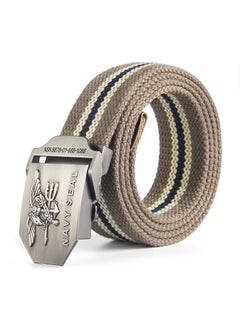 Buy NAVY SEAL Canvas Military Belt for MenDeep khakis stripes Deep khakis stripes in UAE