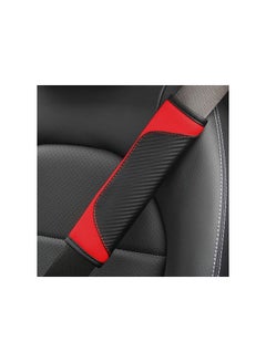 Buy Car Seat Belt Cover, Carbon Fiber Safety Seatbelt Shoulder Strap Covers, Soft Car Safety Seatbelt Strap Shoulder Pad, Breathable Leather Soft Harness Pad Protect Your Neck and Shoulder in Saudi Arabia