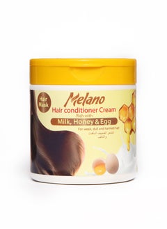 اشتري Melano Hair Conditioner Cream  500ML with Egg, Honey, & Milk في مصر