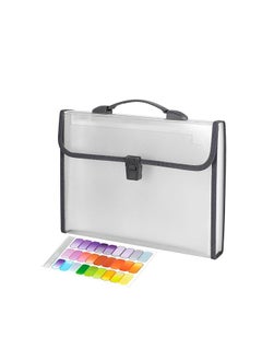 Buy 13 Pockets Expanding File Folder, A4/Letter Size Document Organizer with Handle & Buckle Closure, Accordion Filing Box for Paper Bill Receipt Documents for school office home in UAE