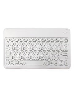 اشتري Universal Portable Wireless Bluetooth Keyboard for iPad/iPhone/Tablet, Backlit Mini Wireless Keyboard for Phone, Multi-Device Rechargeable Small Bluetooth Keyboard, White, Ultra-Slim, 7-Color في السعودية