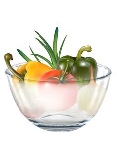 Buy 1-Piece Transparent Decorative Bowl Fruits and Vegetables Serving Mixing Bowls (270ml) in UAE