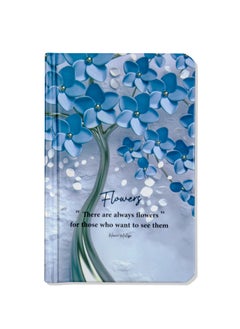 Buy Flowers A6 Printed Notebook Size 14*10 Blue in Egypt