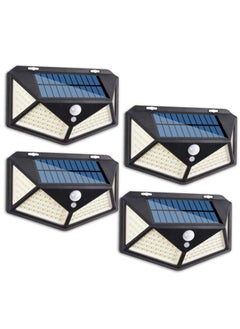 اشتري Solar Light Outdoor 114 LED Motion Sensor Lighting Garden Waterproof Security Lights for Wall Step Porch Patio Yard Driveway Pathway Pool (4 Packs, Cool White) في الامارات