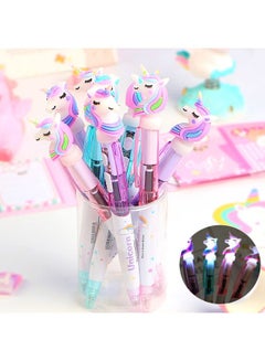 Buy 12 Pieces Unicorn Light Pen Stationary LED Writing Ballpoint in UAE