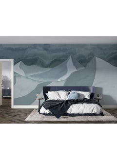 اشتري Mountain Landscape Background With Pattern Japanese Style Fabric Wallpaper Covers An Area ​​Up To 4.2Mx3M With Adhesive And Smoothing Tool في مصر